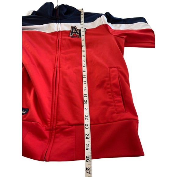Vintage Abercrombie & Fitch Full Zip Track Jacket Mens Size Red Blue Large Y2K - Picture 8 of 14